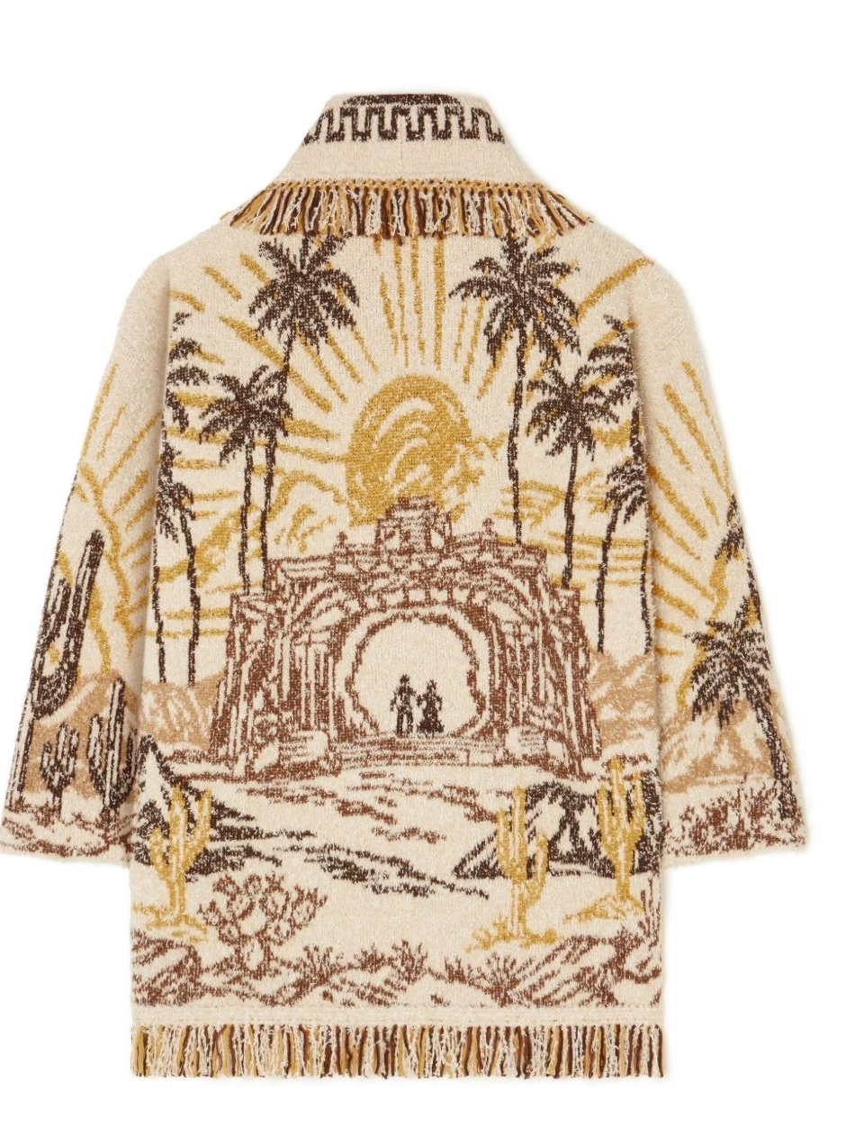 Cheap cardigan fringed-edge Alanui Women patterned-jacquard 0821